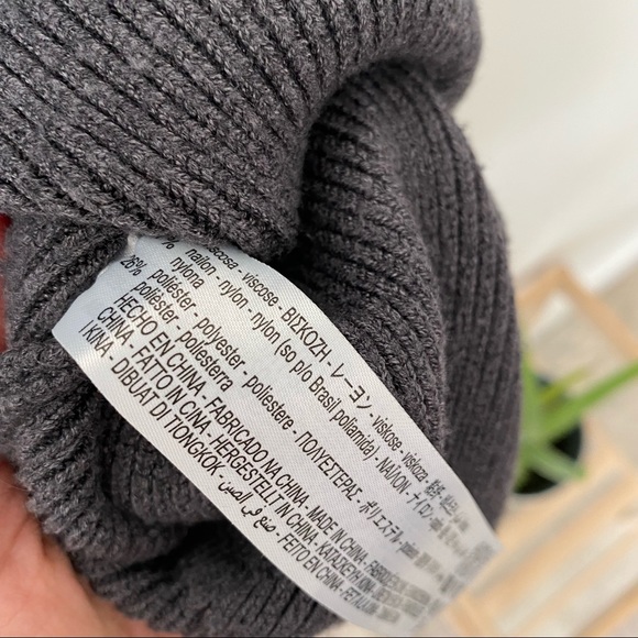 Zara pointelle sleeve sweater charcoal grey - Picture 4 of 9